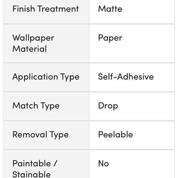 NWOT Peel & Stick wallpaper roll, 30.75 sq ft. - Picture 5 of 13